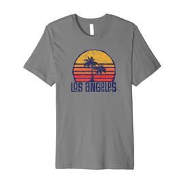 Retro Eighties Style Los Angeles California Palm Tree Sun T