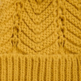 Hadley Wren Women's Chevron Knit Hat, Mustard Yellow, One Size