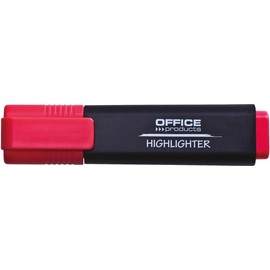 Office Products Highlighters Bright Pack of 10 Colour: Red/Highlighter Textliner Non-Toxic Ink, Chisel Tip Fluorescent Colours, High Quality/Line Width 1-5 mm