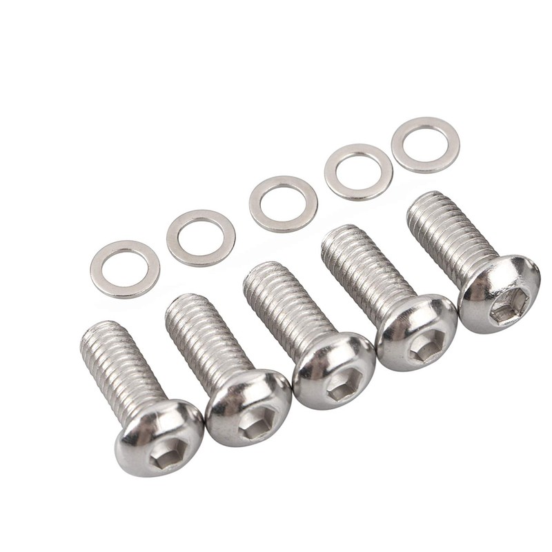 XMMT 5PCS Stainless Steel Derby Cover Button Head Screw Bolt