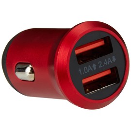 Tec-Digi Universal Dual USB Car Charger 3.1A Metal Aluminium Mini Charging Adapter For Phones, Tablets & Devices