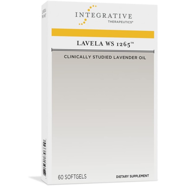 Integrative Therapeutics – Lavela WS 1265 - Clinically Studied Lavender Essential Oil Supplement - Calms Nervousness* - Reduces Stress* - 60 Softgels