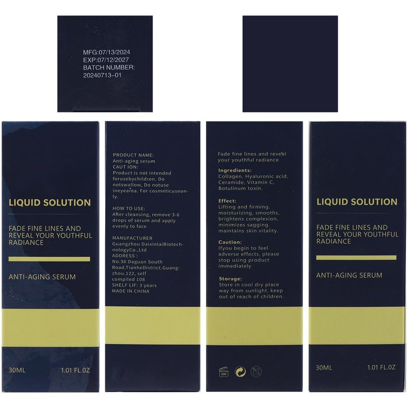 Face Serum, Instant Effect Face, Serum for Deep Wrinkles, Liquid