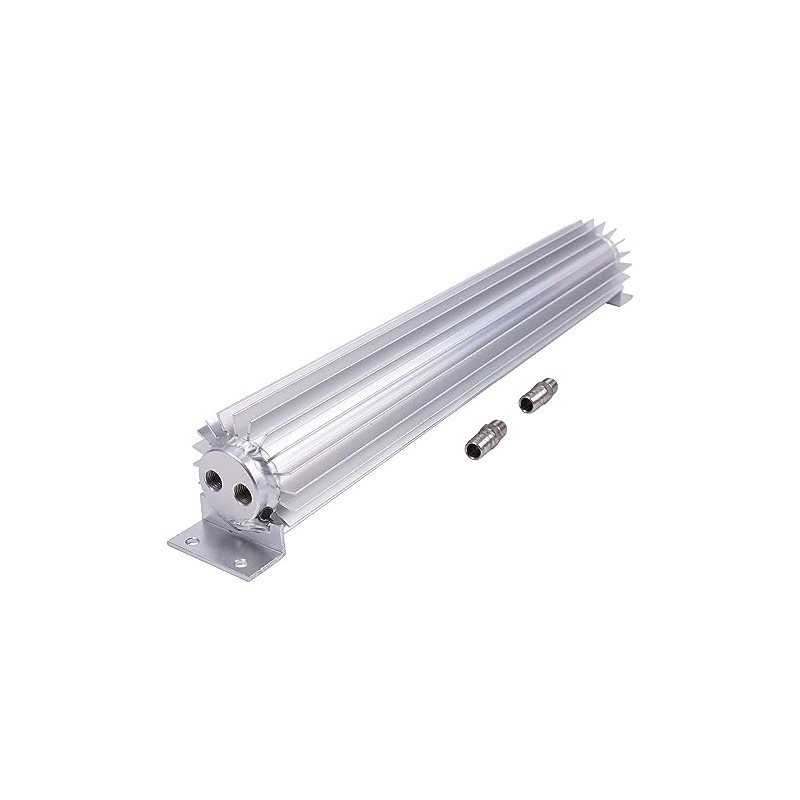 AIVWUMOT 18" Universal Finned Aluminum Dual Pass Transmission Trans Oil