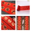 Red Xuan Paper Roll,Calligraphy Rice Thicken Paper Scrolls, Blank Chinese