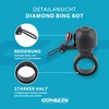 CONTEC Diamond Bing Bike Bell with Handlebar Clamp 22.2mm Diameter