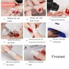 Beuniar Nail Extension Form Tips Clear 100pcs Poly Gel Acrylic