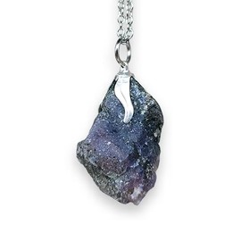 TENET - Genuine Natural Stone Pendant with Chain, UNICA, Stainless Steel, VARIOUS