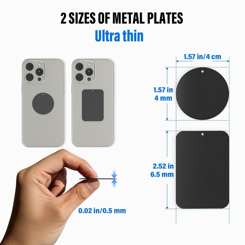 APPS2Car Piastre metalliche per supporto magnetico per telefono, dischi metallici
