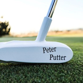 Peter-Putter Golf Putter - Aluminum Head and Chrome Stepless Shaft for Adults - Color: (2) WHITE