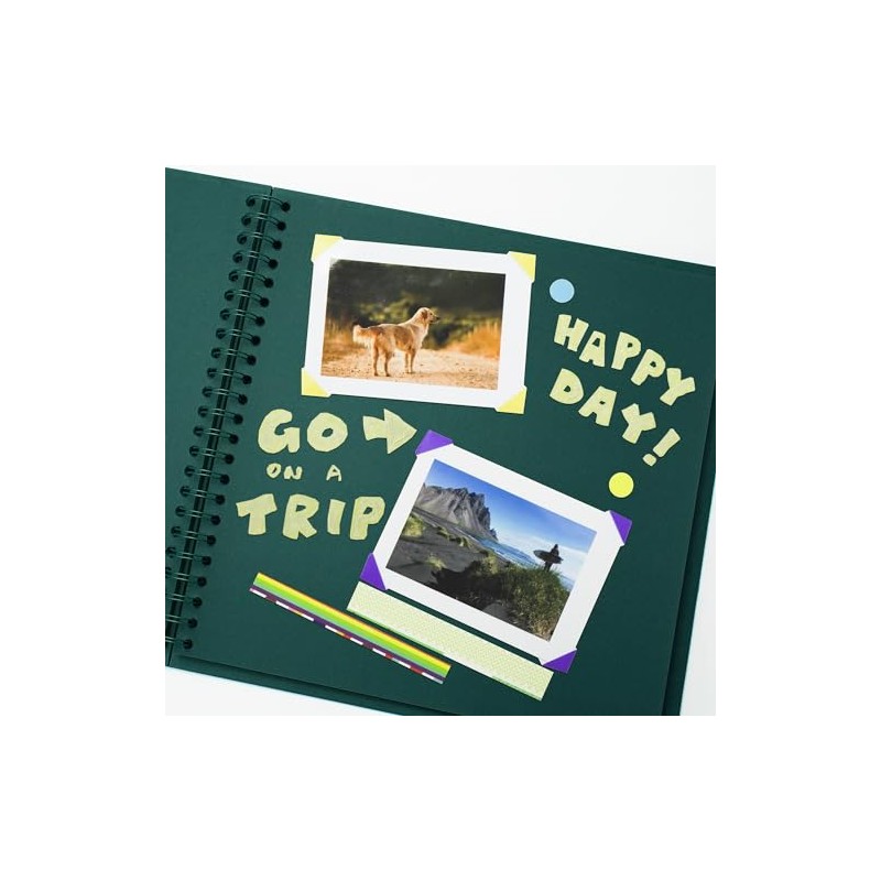 Yopih 10 x 10 Inch Hardcover Kraft Blank Page DIY