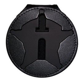 Perfect Fit Shield Wallets- Chicago Detective Belt Clip Badge Holder with Pocket and Chain Cutout Pf479 Black