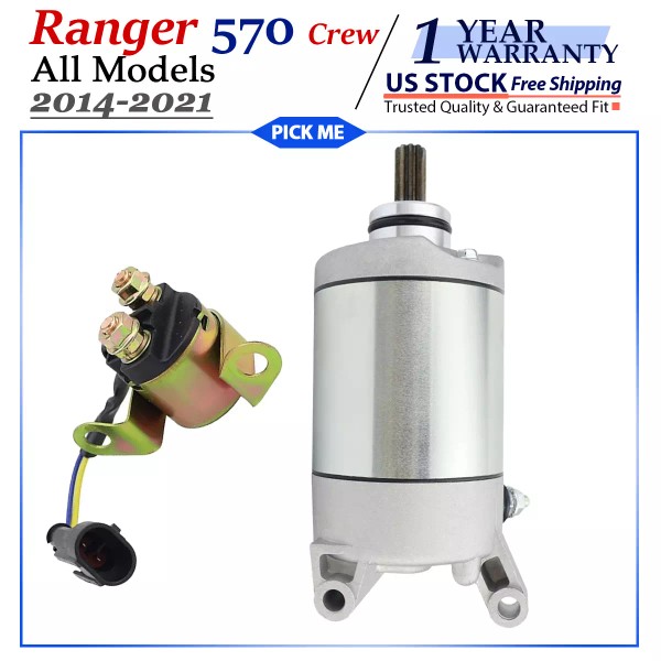 Motorsupermarkets Starter for Polaris Ranger 570 Crew All Models Except