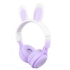 Rabbit Ear Headsets LED Light Headphones Cute Lightweight Adjustable Headband