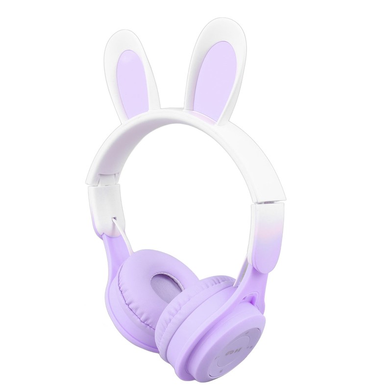 Rabbit Ear Headsets LED Light Headphones Cute Lightweight Adjustable Headband