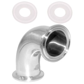 Beduan Elbow 90 Degree 1-1/2" Tube OD Stainless Steel 1.5" Tri Clamp Sanitary Pipe Fitting (Ferrule OD 50.5mm)