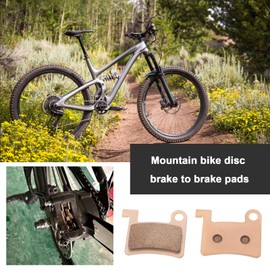 eMagTech 4Pcs MT600 Bicycle Brake Pads Electric Bicycle Brake Pads Sintered Metal Brake Pads Compatible with DYISLAND LD-200PLUS/LD4X-600 for Mountain Bike, Gold
