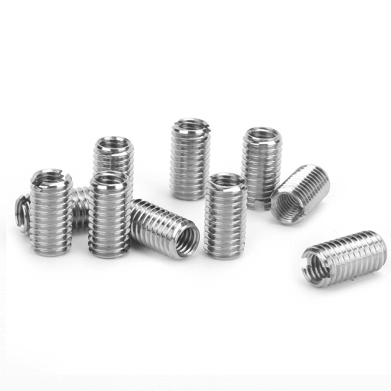ViaGasaFamido Insert Nut Split Groove Type Stainless Steel 10 Pieces