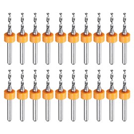 QUARKZMAN 20 Stück Micro-PCB-Bohrer 1,95 mm / 0,0768" Wolframstahlkarbid-Twist-Mini-Bohrwerkzeug mit 1/8" Schaft für Leiterplatte CNC-Gravur