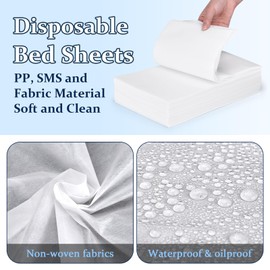 ATOMUS Einweg-Bettwäsche Bettwäsche Tischdecken 20pcs 31" x 71" Tattoo Massage Tischlaken Einweg Rechteck Tattoo Tisch SPA Bettbezüge Wasserdichte Dental Tischmatten Clean Pad (white)