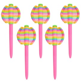 UEXINGOO 5 pcs Fidget Pen,Decompression Ballpoint Pen, Multifunction Writing Ballpoint Pen, Multi Colored Pen for Office Desk Toys, Novelty Gifts for Kids Children Students