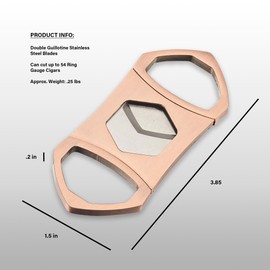 Visol Hex Double Guillotine Cigar Cutter (Bronze)