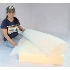 Mybecca 36 Inch Wide (10 Yards) Quilt Batting Multipurpose Dacron Fiber Polyester Wadding Fabric Loft Upholstery Grade Padding 36 x 360 (2' x 30')