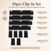 Extensiones de Cabello Humano con Clip 14 Pulgadas Doble Trama