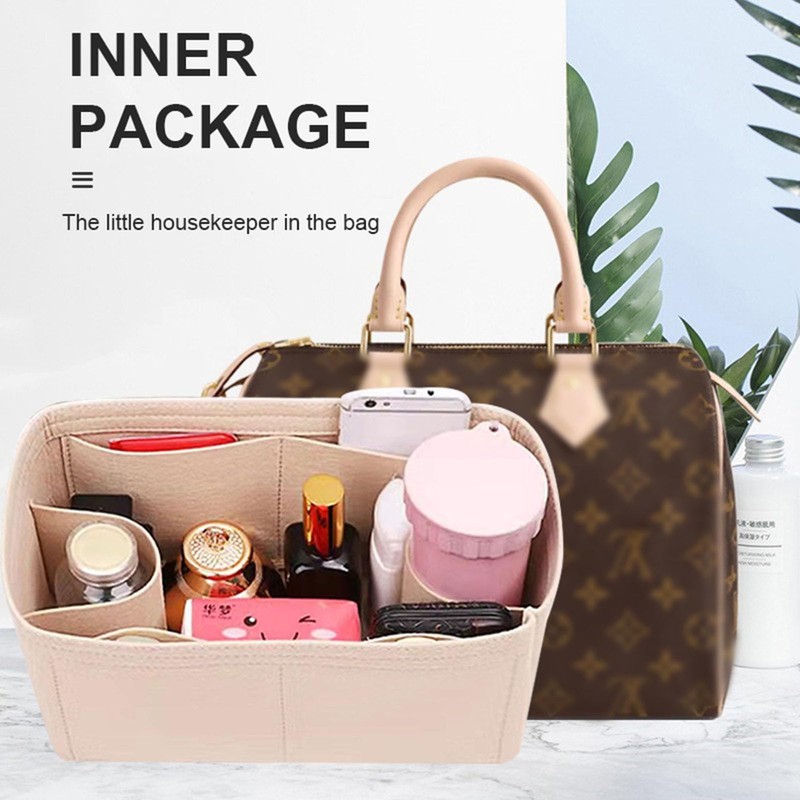Purse Organizer Insert Fit LV Speedy 20 Tote Felt Organizer