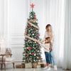 GAOMON Pencil Christmas Tree,6FT Artificial Pre-Lit Christmas Tree, Xmas Tree