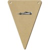 5 x 140mm 'The Worlds Fastest Racing Car' Wooden Bunting
