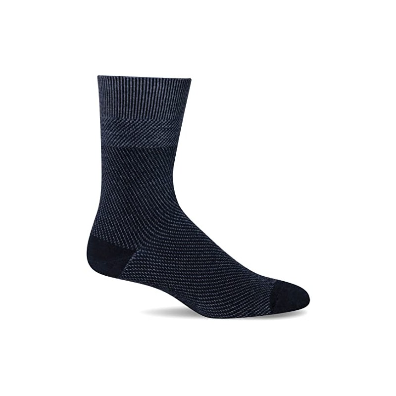 Sockwell Men's Zig Crew Sock, Denim - L/XL