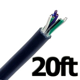 Audiopipe 20 FT 18 AWG Gauge 9 Conductor Speed Wire Speaker Trailer Copper Stranded Cable