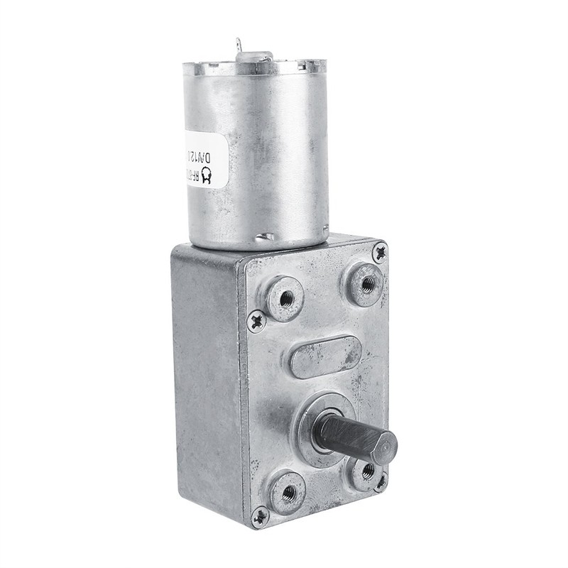 12V DC Motor, 20RPM High Torque Worm Geared Motor CW/CCW