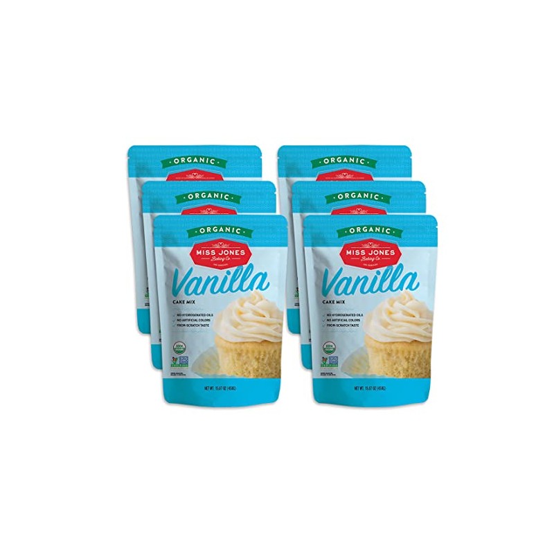 Miss Jones Baking Organic Yellow Cake and Cupcake Mix, Non-GMO,