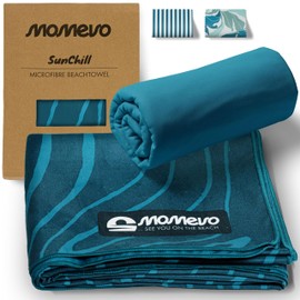 Momevo SunChill Microfibre Towel, Compact Sports Towel, Travel Towel, Beach Towel, Quick-Drying and Lightweight for Beach, Sports, Fitness, Sauna (OceanDrift)