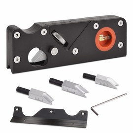 Chamfer Planer Woodworking Plane Edge Corner Flattening Tool, Corner Planers for Wood, Manual Hand Chamfering Planer for Edge Trimming of Wood (Chamfering w/4cutters)