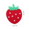 Mikinona 4 Pcs Cute Strawberry Shaped Bath Sponge Soft Exfoliating