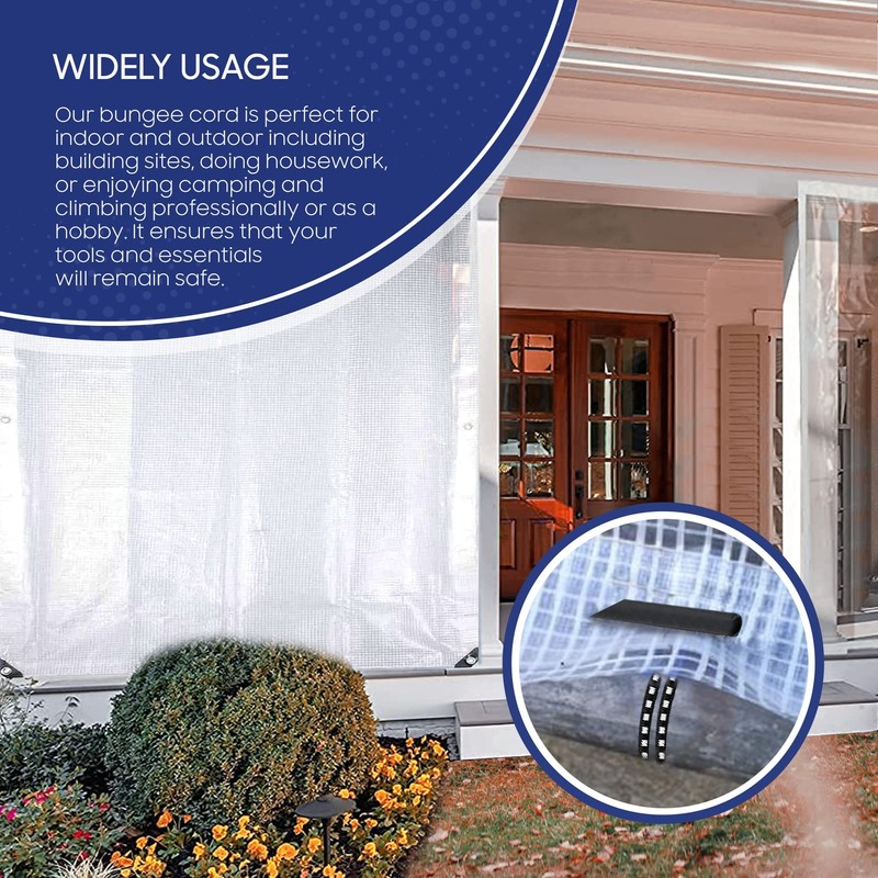 Tarps Now 12” Bungee Cords with Adjustable Loop End -