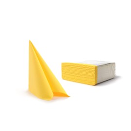 Alvotex CHIC Airlaid 50 Servietten, Stoffähnlich, Hochwertige, Einwegserviette, Gelb, 40 x 40 cm