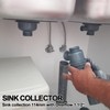 Kitchen Sink Drain Set, 114 mm Stainless Steel Kitchen Sink