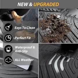 AIPOIL®TPE Floor Mats & Cargo Liner Custom for 2025 Mazda CX-70 & CX-70 PHEV All Weather Protection Full Set Automobile mats Accessories, Black