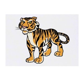 Azeeda 'Tiger' Temporäres Tattoo - Hautfreundlicher & Ungiftiger Abziehbild · Wasserfest (TO00067157)