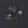 EXCEART 10 Pieces Skull Head Rivets Spikes Metal Screw Back