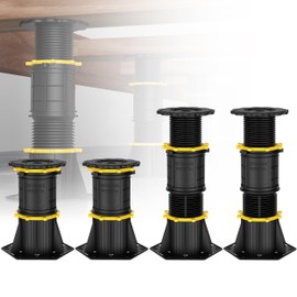 Wlrrcwdttc 4 Pcs Adjustable Height Bed Support Legs 8.5-13 inch, Bed Frame Center Support Legs for Bed Frame/Bed Center Slat, Bed Support Reinforcement Parts Bed Slats Support Leg Bed Legs Replacement