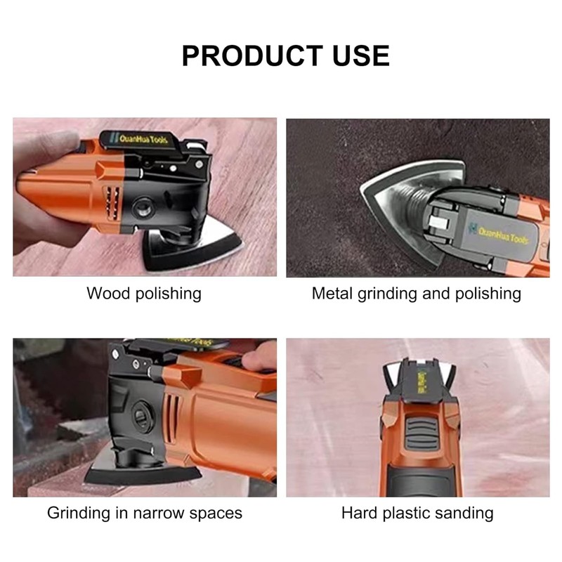 4-Pack Triangle Oscillating Sanding Pads – 3-1/8 Inch Hook &