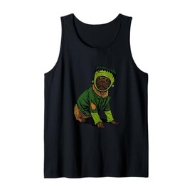 Frankenstein Pug in Green Costume Tank Top