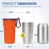 bzyoo Nesting Stainless Steel Camping Cup Set with Hook –