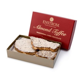 Enstrom Dark Chocolate Almond Toffee 1lb box | Handcrafted | Gluten Free | Kosher Dairy | All Natural