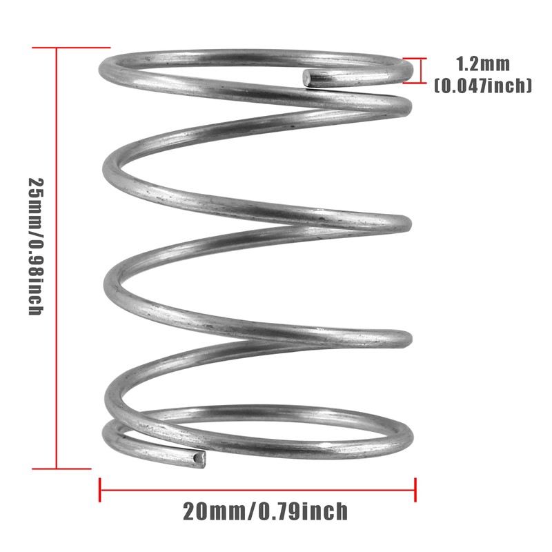 Auvotuis 10Pcs Compression Spring 0.047 inch Wire Diameter Spring Steel